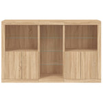 Skjenk Med Led-Lys Sonoma Eik 162X37X100 Cm
