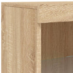 Skjenk Med Led-Lys Sonoma Eik 162X37X100 Cm