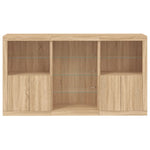 Skjenk Med Led-Lys Sonoma Eik 181,5X37X100 Cm