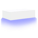 Tv-Benk Med Led-Lys Hvit 60X35X15,5 Cm