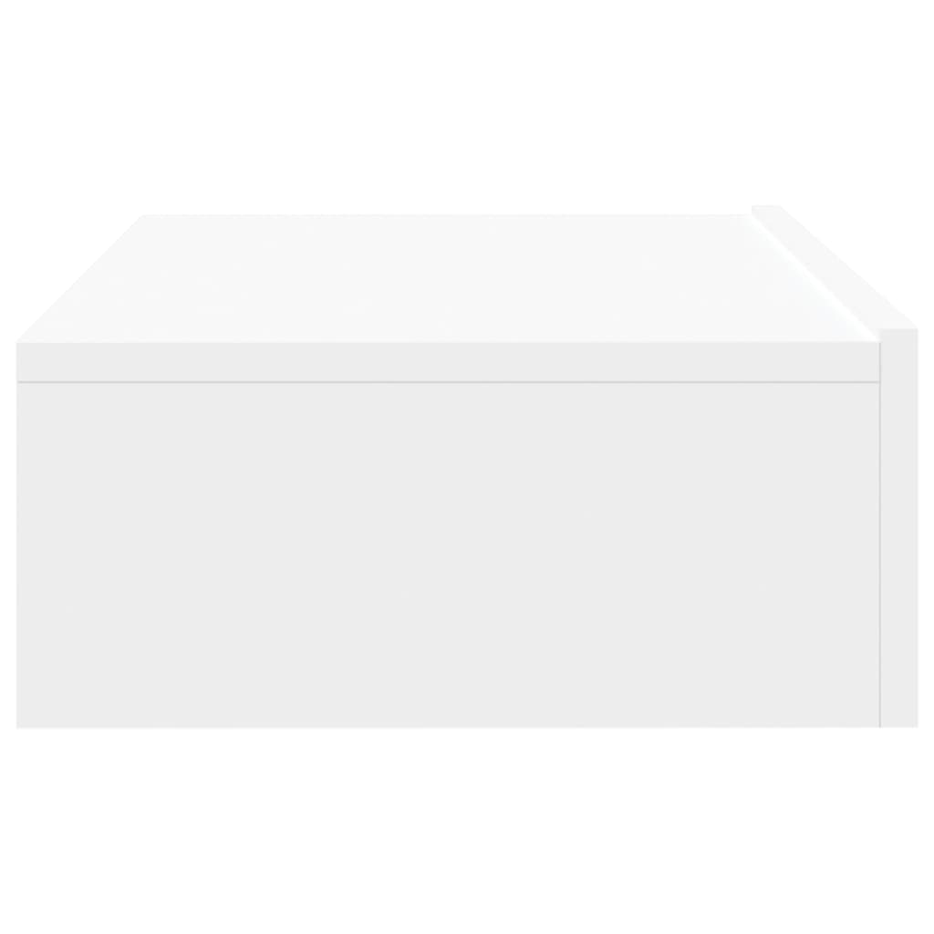 Tv-Benk Med Led-Lys Hvit 60X35X15,5 Cm