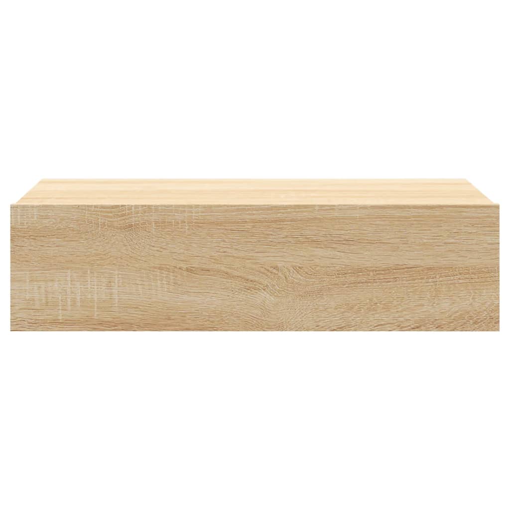 Tv-Benk Med Led-Lys Sonoma Eik 60X35X15,5 Cm