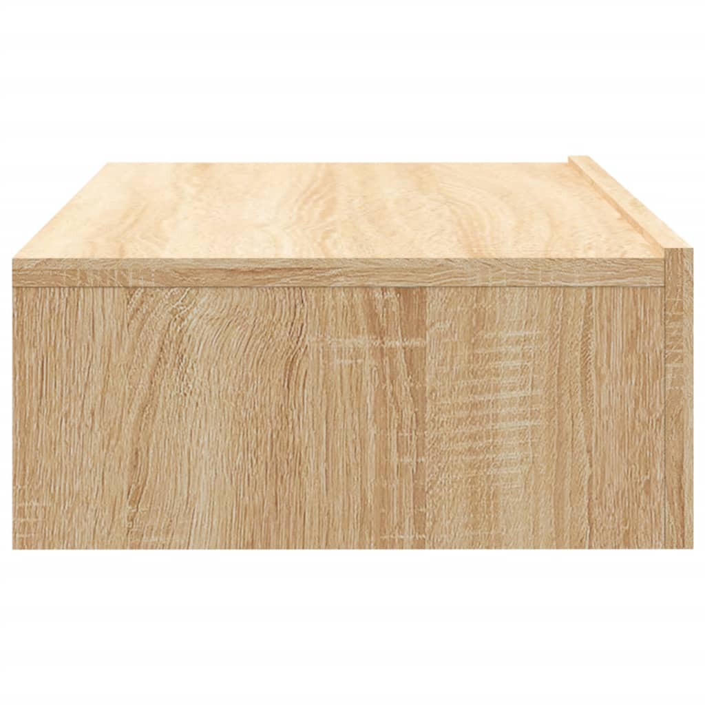 Tv-Benk Med Led-Lys Sonoma Eik 60X35X15,5 Cm