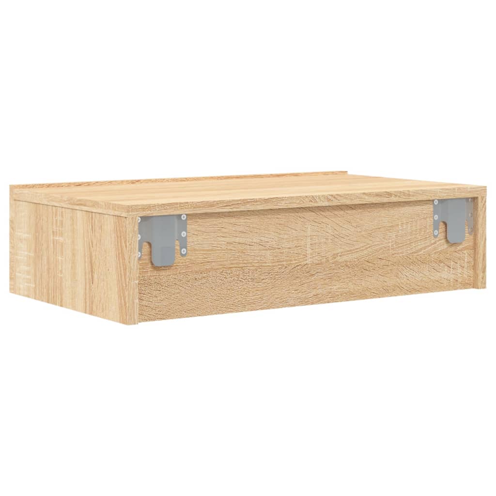 Tv-Benk Med Led-Lys Sonoma Eik 60X35X15,5 Cm