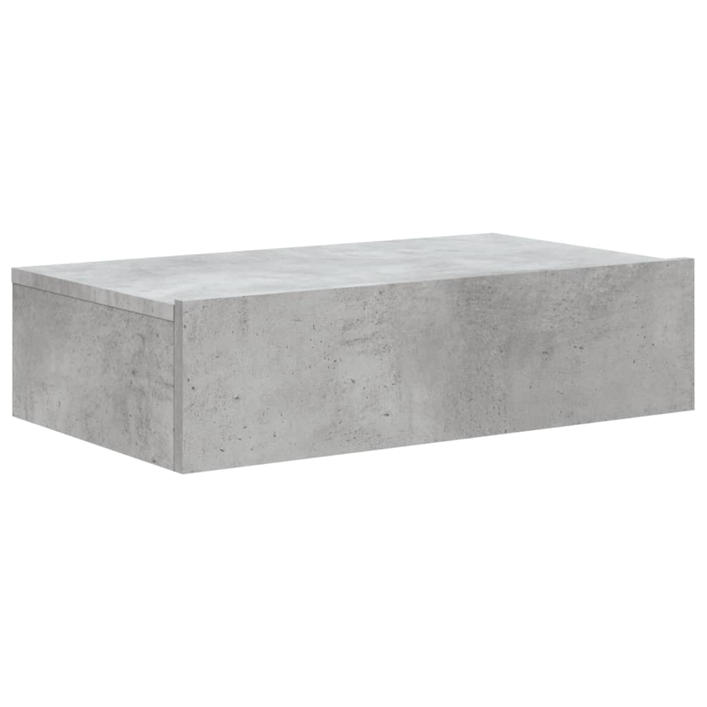 Tv-Benk Med Led-Lys Betonggrå 60X35X15,5 Cm