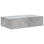 Tv-Benk Med Led-Lys Betonggrå 60X35X15,5 Cm