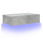 Tv-Benk Med Led-Lys Betonggrå 60X35X15,5 Cm