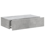 Tv-Benk Med Led-Lys Betonggrå 60X35X15,5 Cm