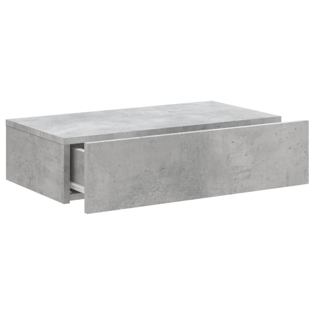 Tv-Benk Med Led-Lys Betonggrå 60X35X15,5 Cm