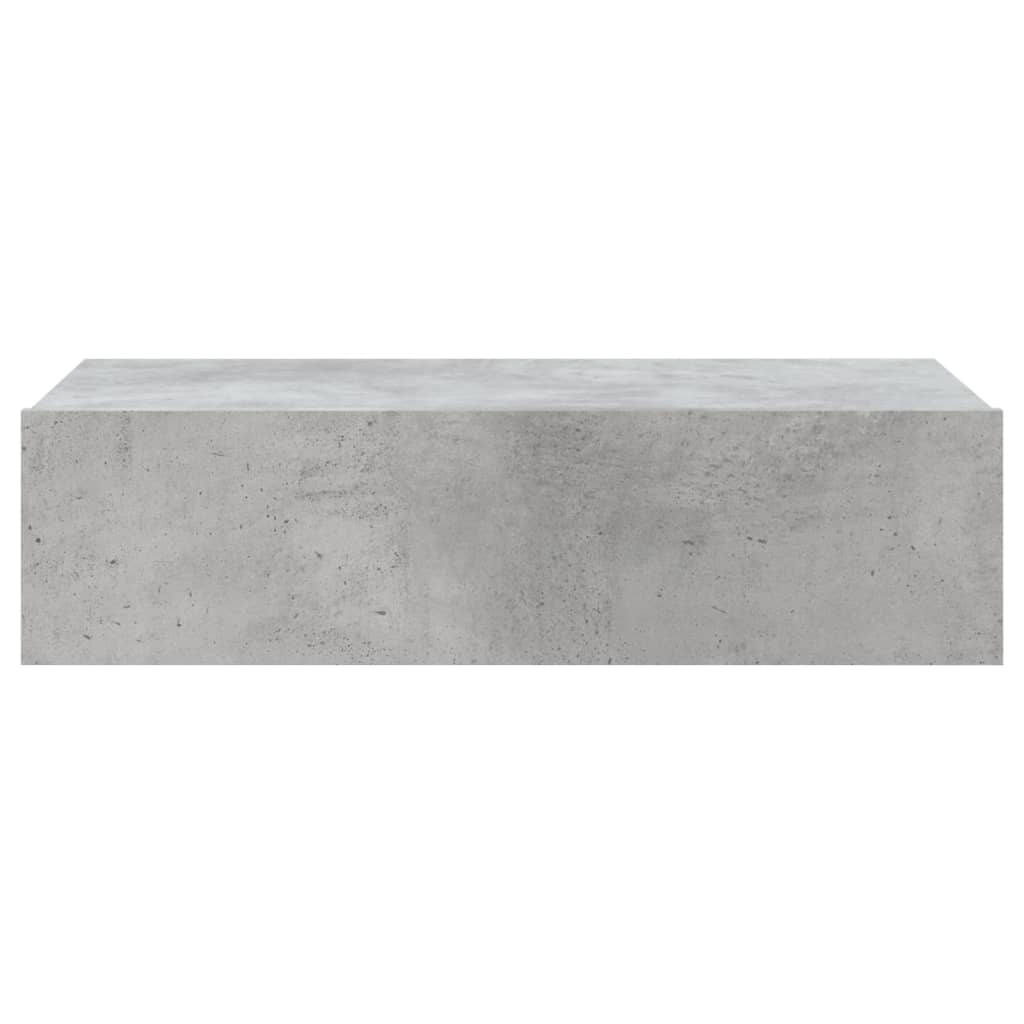 Tv-Benk Med Led-Lys Betonggrå 60X35X15,5 Cm