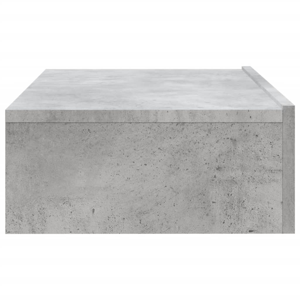 Tv-Benk Med Led-Lys Betonggrå 60X35X15,5 Cm
