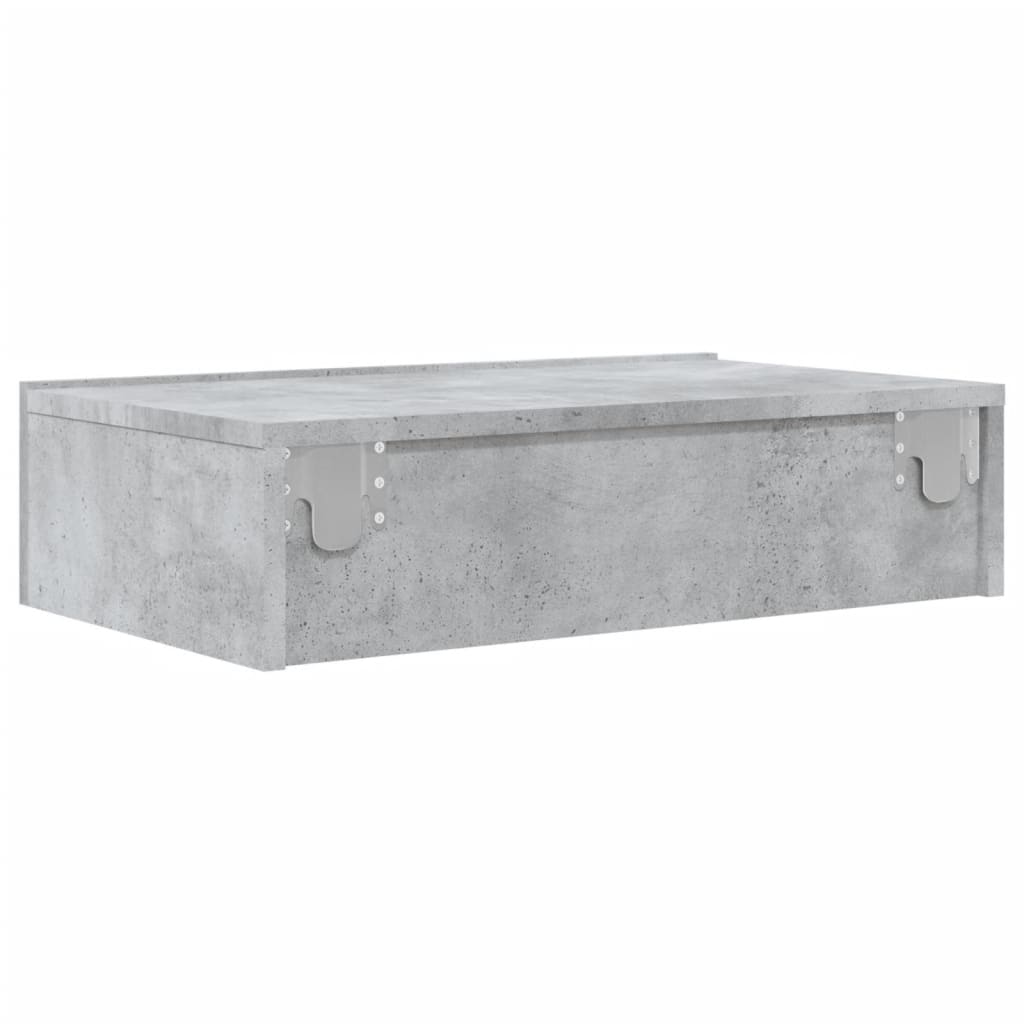 Tv-Benk Med Led-Lys Betonggrå 60X35X15,5 Cm