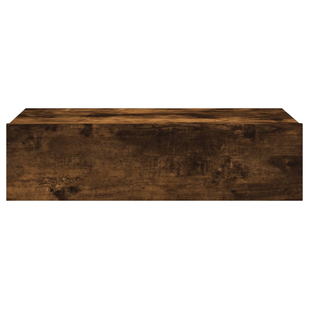 Tv-Benk Med Led-Lys Røkt Eik 60X35X15,5 Cm