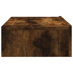 Tv-Benk Med Led-Lys Røkt Eik 60X35X15,5 Cm