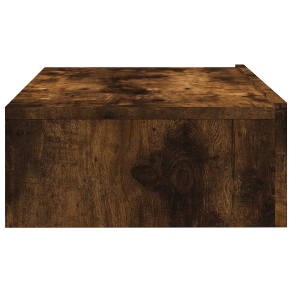 Tv-Benk Med Led-Lys Røkt Eik 60X35X15,5 Cm