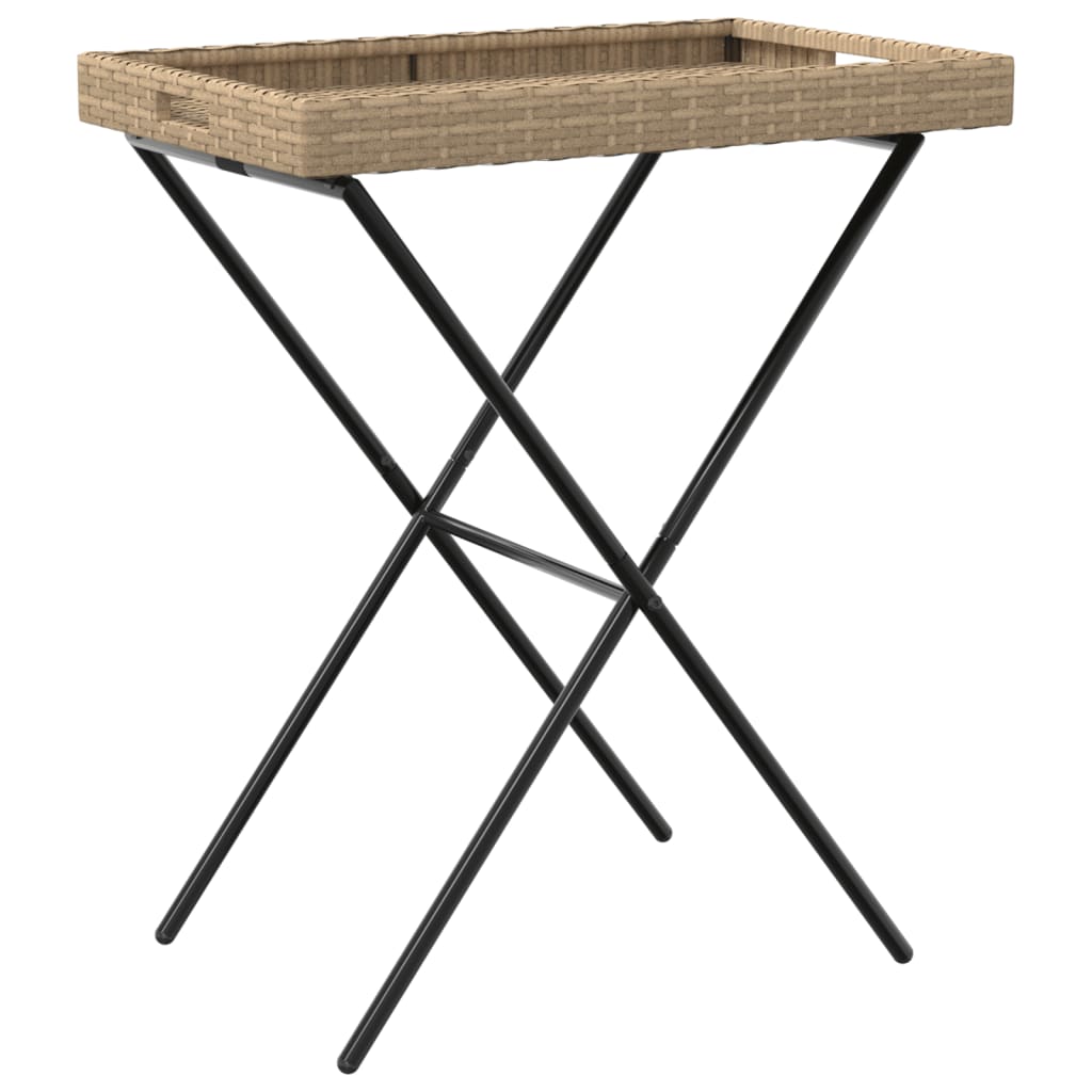 Sammenleggbart Brettbord Beige 65X40X75 Cm Polyrotting