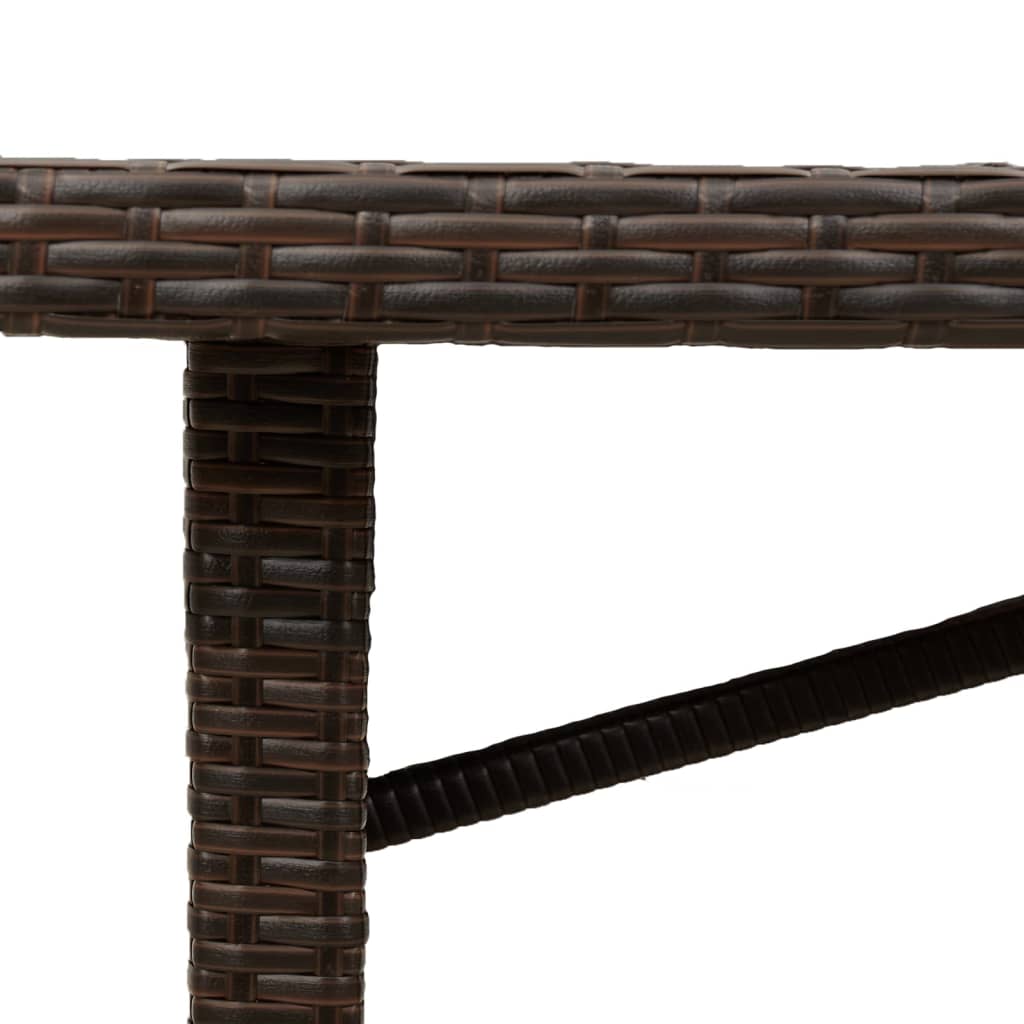 Hagebord Med Glassplate Brun 190X80X74 Cm Polyrotting
