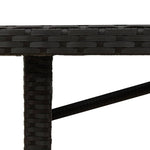 Hagebord Med Topp I Akasietre Svart 190X80X74 Cm Polyrotting