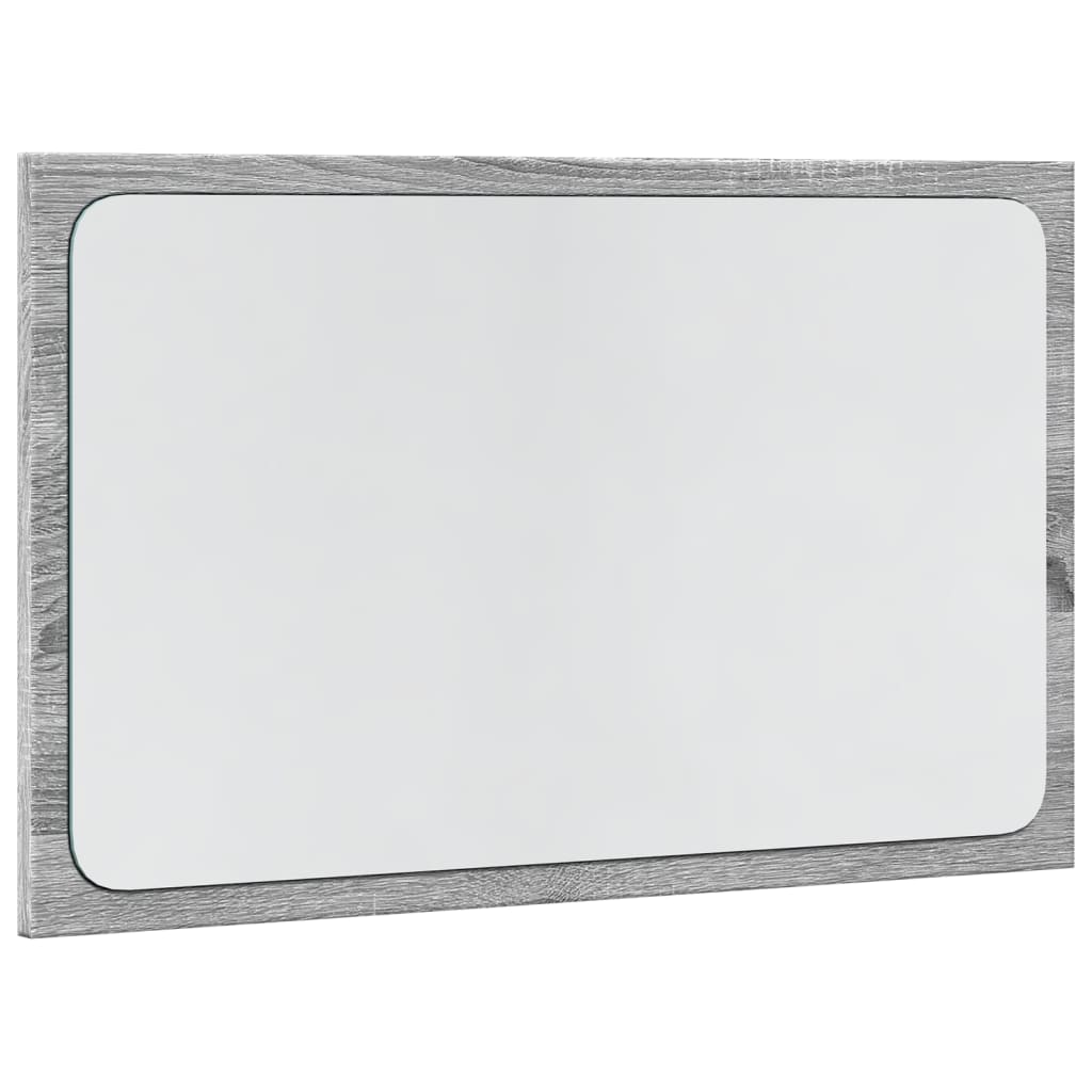 Baderomsspeil Med Led Grå Sonoma 60X8,5X38 Cm Konstruert Tre