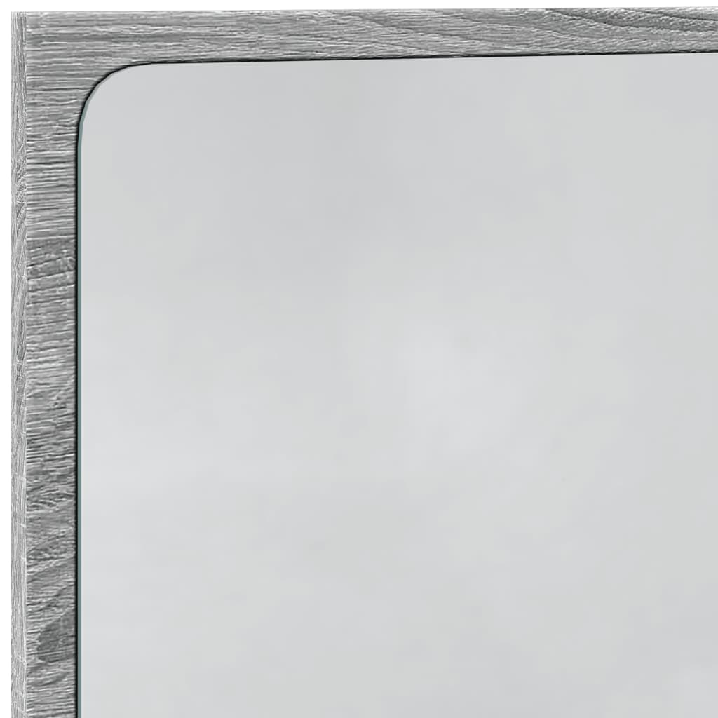 Baderomsspeil Med Led Grå Sonoma 60X8,5X38 Cm Konstruert Tre