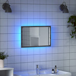 Baderomsspeil Med Led Grå Sonoma 60X8,5X38 Cm Konstruert Tre