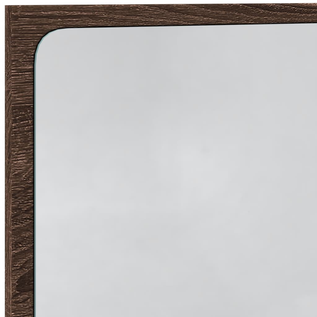 Baderomsspeil Med Led Brun Eik 60X8,5X38 Cm Konstruert Tre
