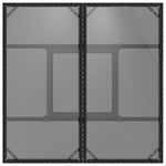 Hagebord Med Glassplate Svart 80X80X75 Cm Polyrotting
