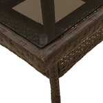 Hagebord Med Glassplate Brun 80X80X75 Cm Polyrotting