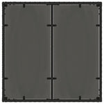 Hagebord Med Glassplate Svart 90X90X75 Cm Polyrotting