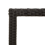 Hagebord Med Glassplate Svart 190X90X75 Cm Polyrotting