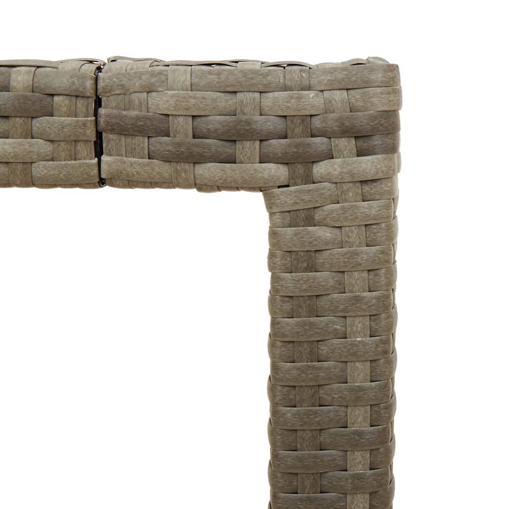 Hagebord Med Topp I Akasietre Grå 190X90X75 Cm Polyrotting