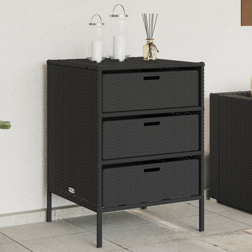 Putekasse Svart 55X59X80 Cm Polyrotting