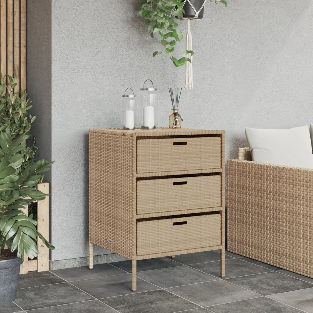 Putekasse Beige 55X59X80 Cm Polyrotting