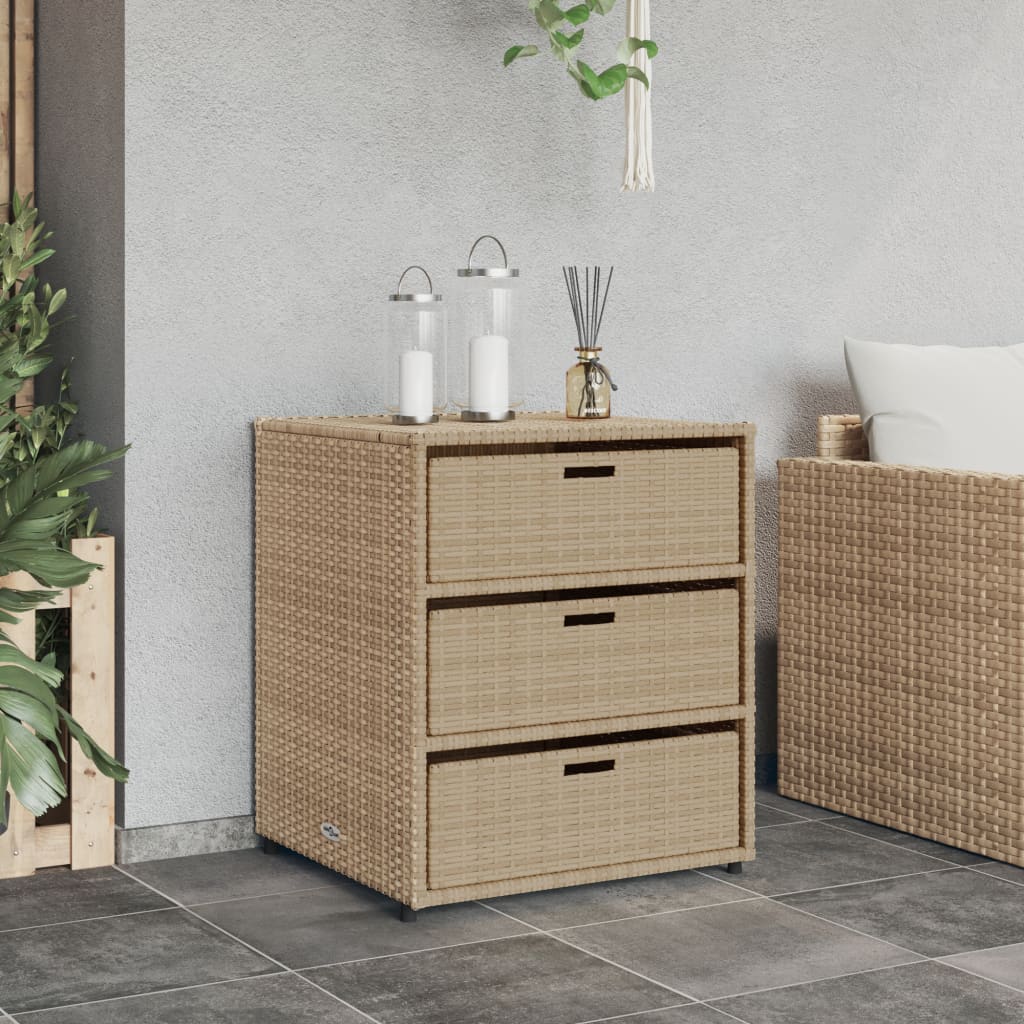 Putekasse Beige 55X59X69 Cm Polyrotting