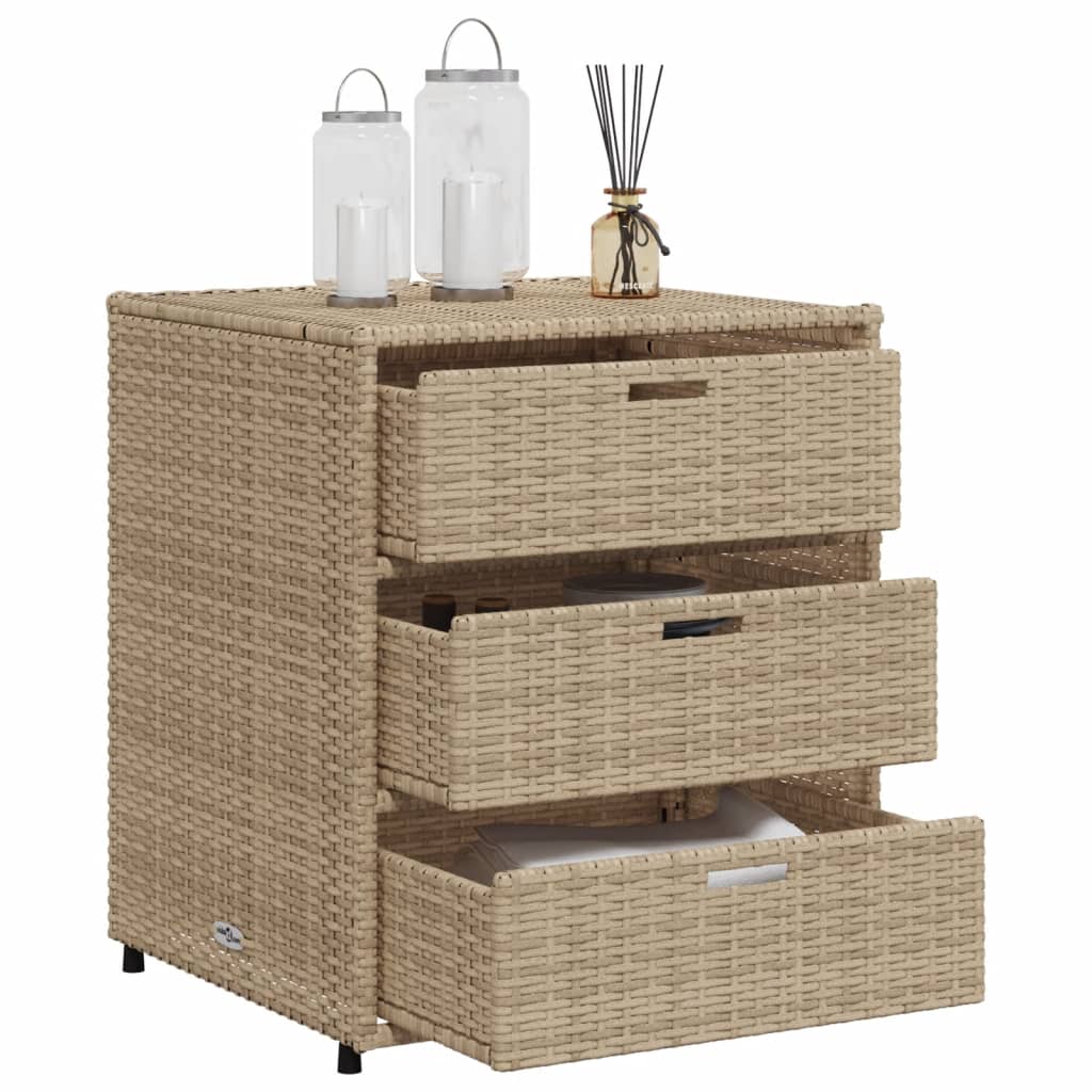 Putekasse Beige 55X59X69 Cm Polyrotting
