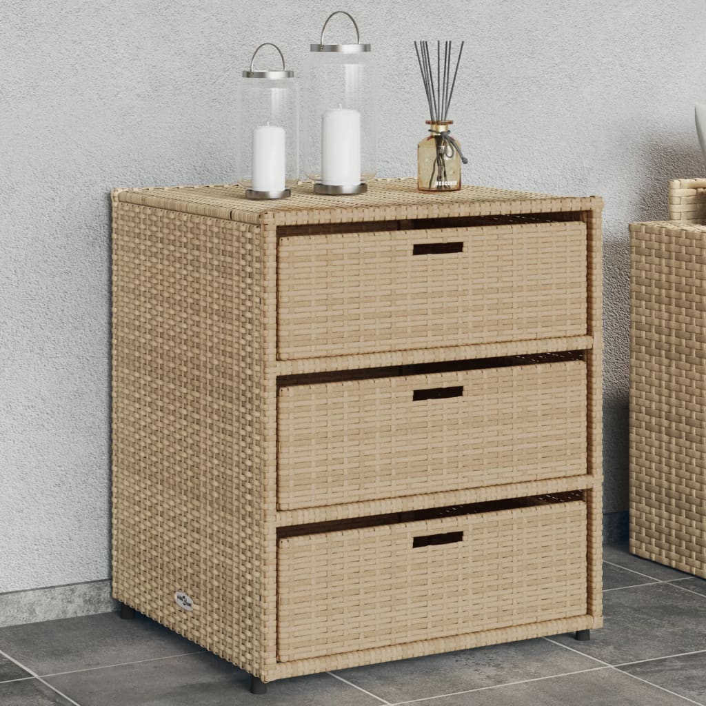 Putekasse Beige 55X59X69 Cm Polyrotting