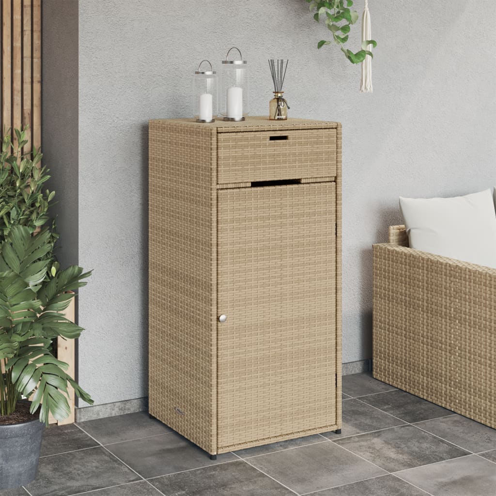 Putekasse Beige 55X55X111 Cm Polyrotting