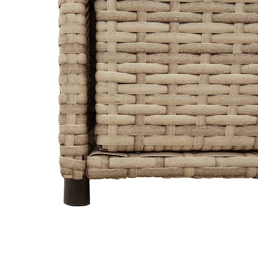 Putekasse Beige 55X55X111 Cm Polyrotting