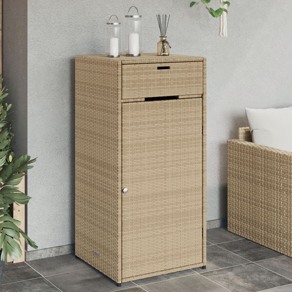 Putekasse Beige 55X55X111 Cm Polyrotting