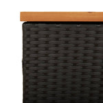 Putekasse Svart 110X50X54 Cm Polyrotting Akasie