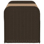 Oppbevaringsbenk Med Pute Brun 115X51X52 Cm Polyrotting