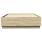 Sengeramme Med Led-Lys Sonoma Eik 150X200 Cm Konstruert Tre