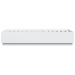 Sengeramme Med Led-Lys Hvit 100X200 Cm Konstruert Tre