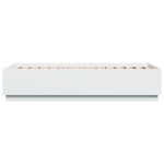 Sengeramme Med Led-Lys Hvit 75X190 Cm Konstruert Tre