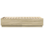 Sengeramme Med Led-Lys Sonoma Eik 75X190 Cm Konstruert Tre