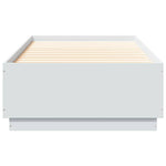 Sengeramme Hvit 100X200 Cm Konstruert Tre