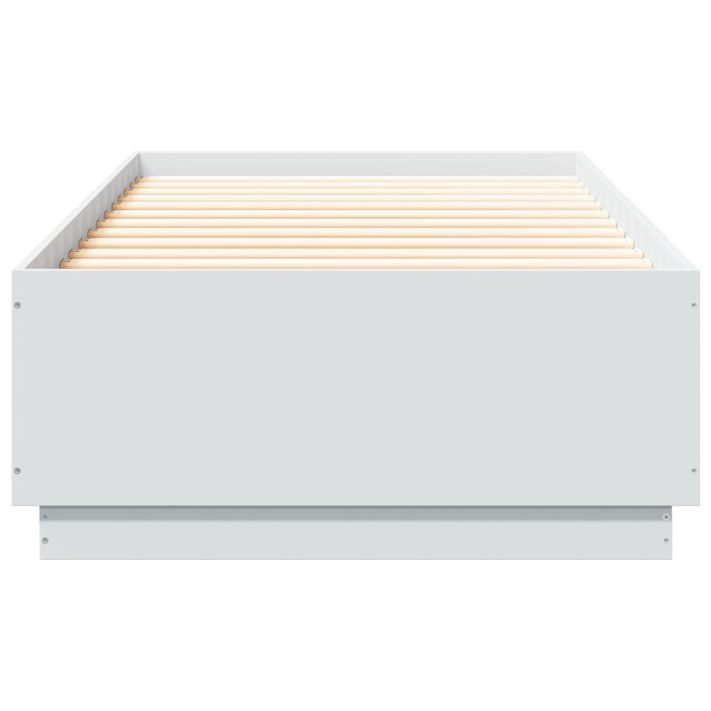 Sengeramme Hvit 90X200 Cm Konstruert Tre