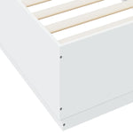 Sengeramme Hvit 90X200 Cm Konstruert Tre