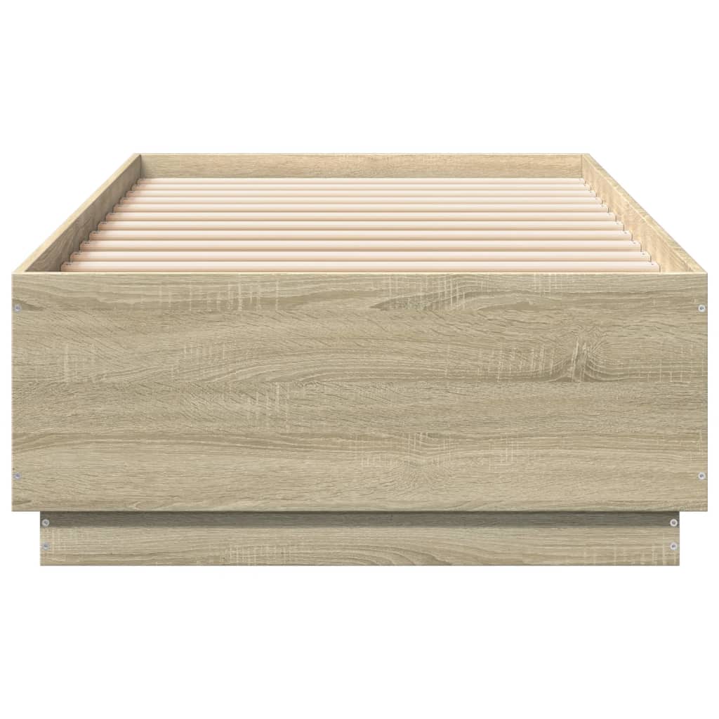 Sengeramme Sonoma Eik 90X200 Cm Konstruert Tre