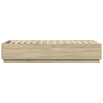 Sengeramme Sonoma Eik 90X200 Cm Konstruert Tre